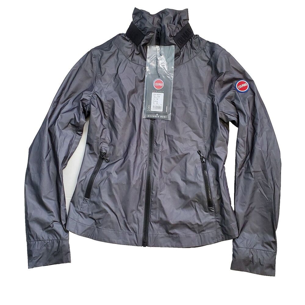 Colmar Slim Fit Jacket With Gathered Collar Code 1917 1VQ ES21 99 Black Sz 4 NWT